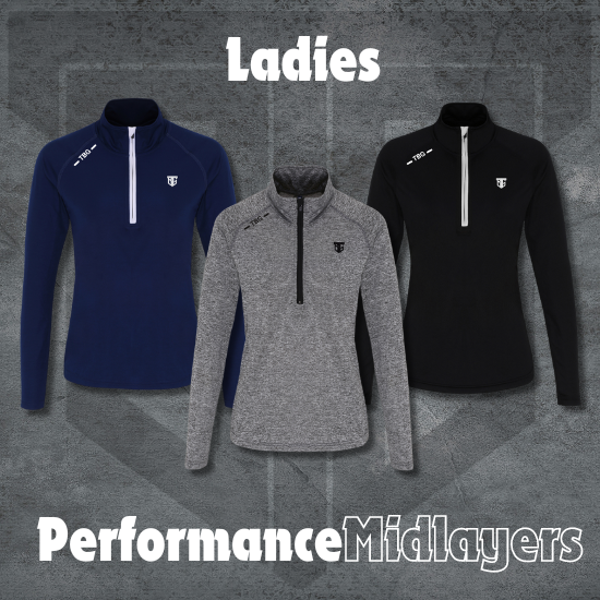 TBG Golf Apparel, ladies performance midlayers